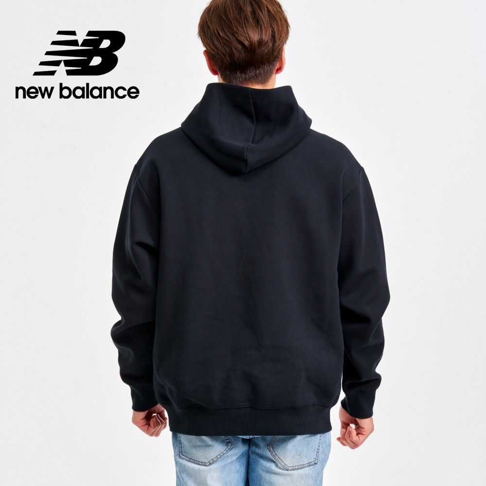 NEW BALANCE 太空棉感內刷毛連帽上衣_男性_黑色_MT41571BK