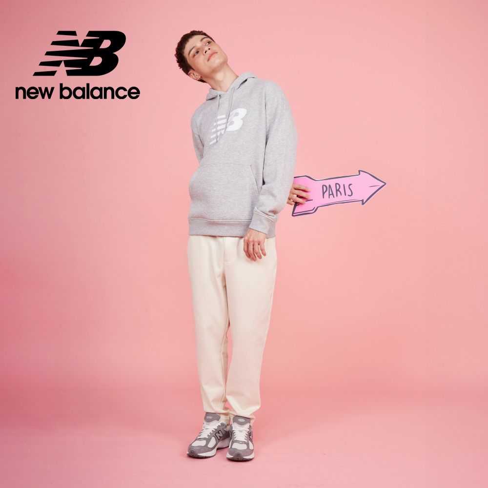 NEW BALANCE 【New Balance】刷毛連帽長袖上衣_男性_淺灰色_MT43904AG