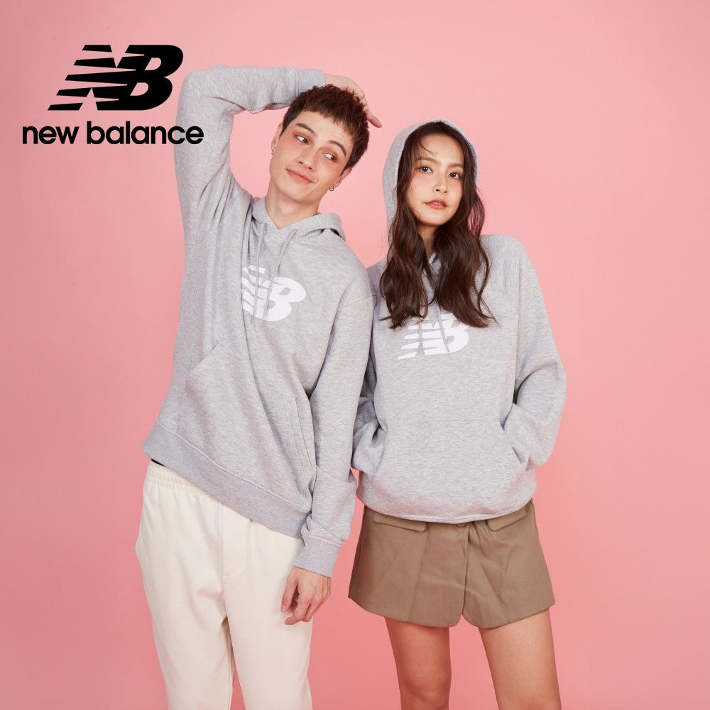 NEW BALANCE 【New Balance】刷毛連帽長袖上衣_男性_淺灰色_MT43904AG