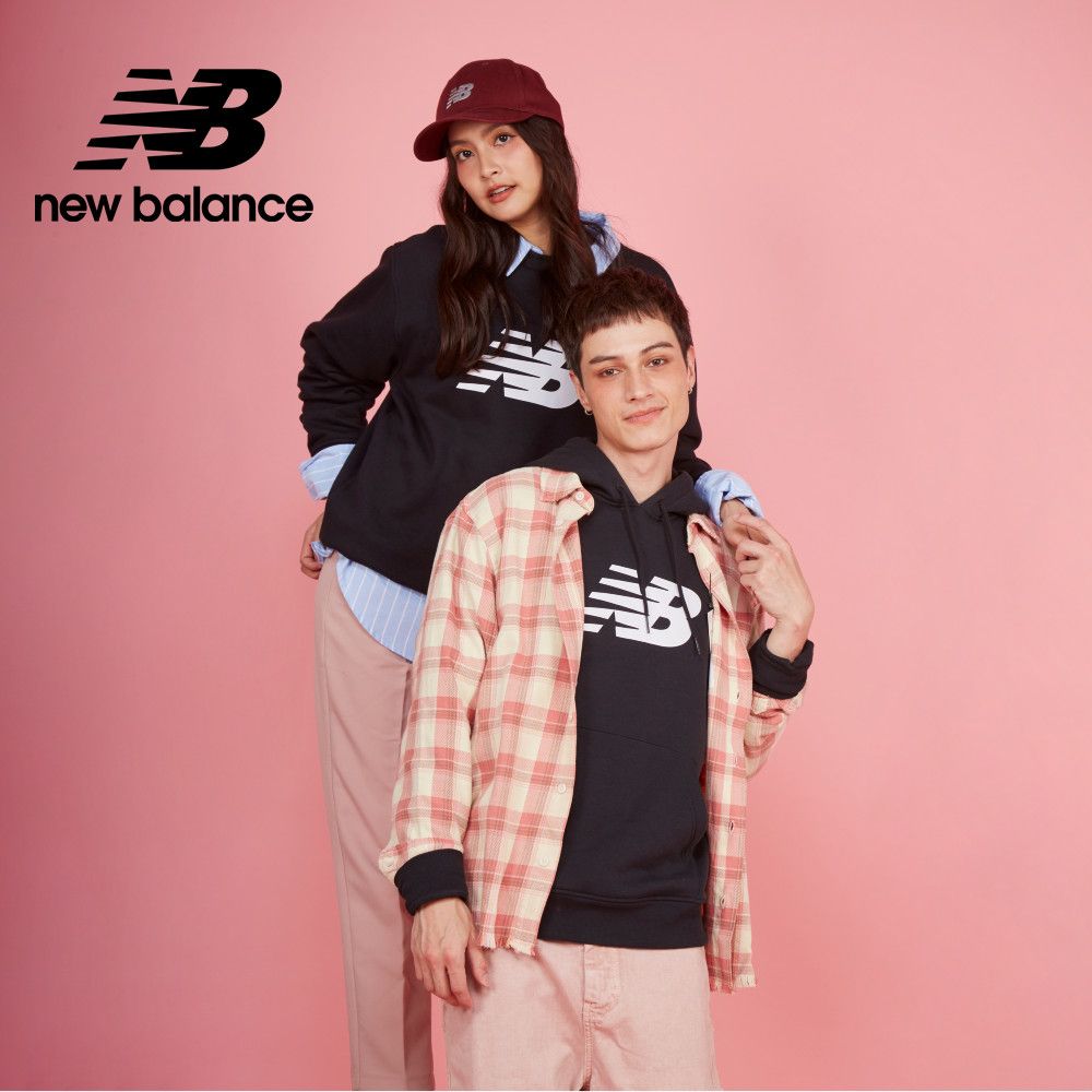 NEW BALANCE 【New Balance】刷毛連帽長袖上衣_男性_黑色_MT43904BK