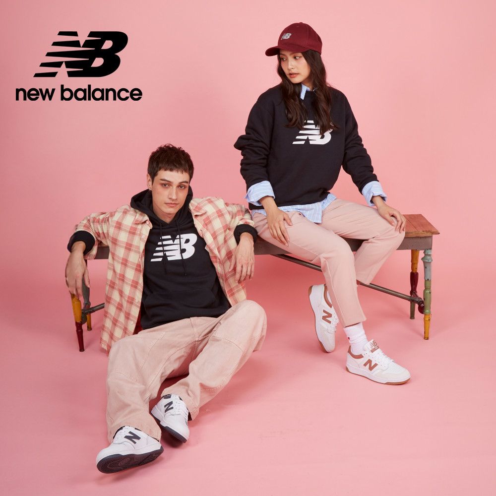 NEW BALANCE 【New Balance】刷毛連帽長袖上衣_男性_黑色_MT43904BK