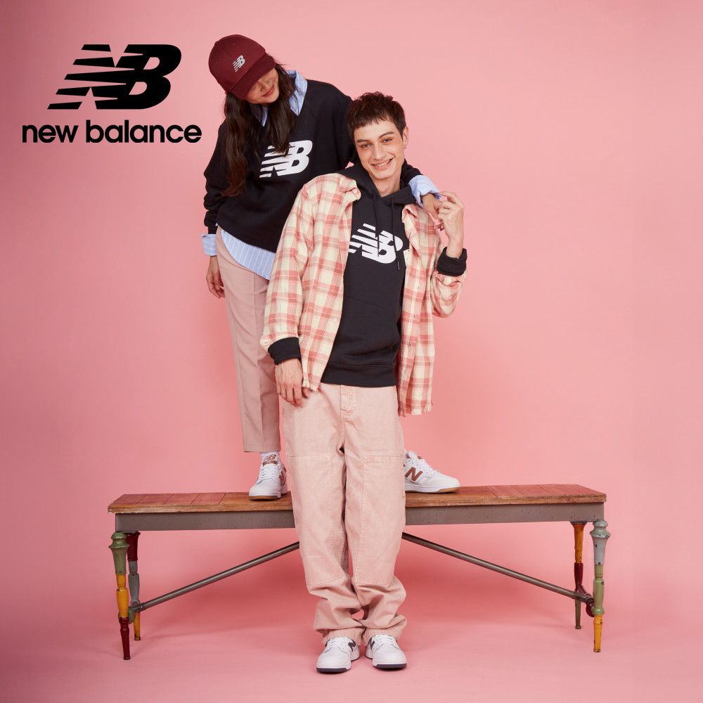 NEW BALANCE 【New Balance】刷毛連帽長袖上衣_男性_黑色_MT43904BK