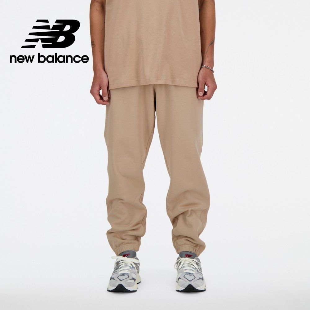 NEW BALANCE []兩側螺紋拼接棉質長褲_AMP41508SOT_男性_卡其色