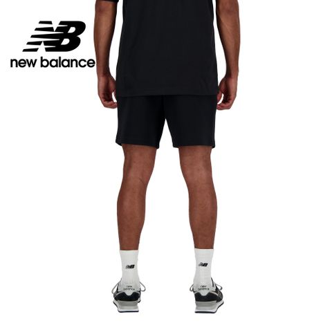 NEW BALANCE 挺版太空棉短褲_男性_黑色_MS41552BK