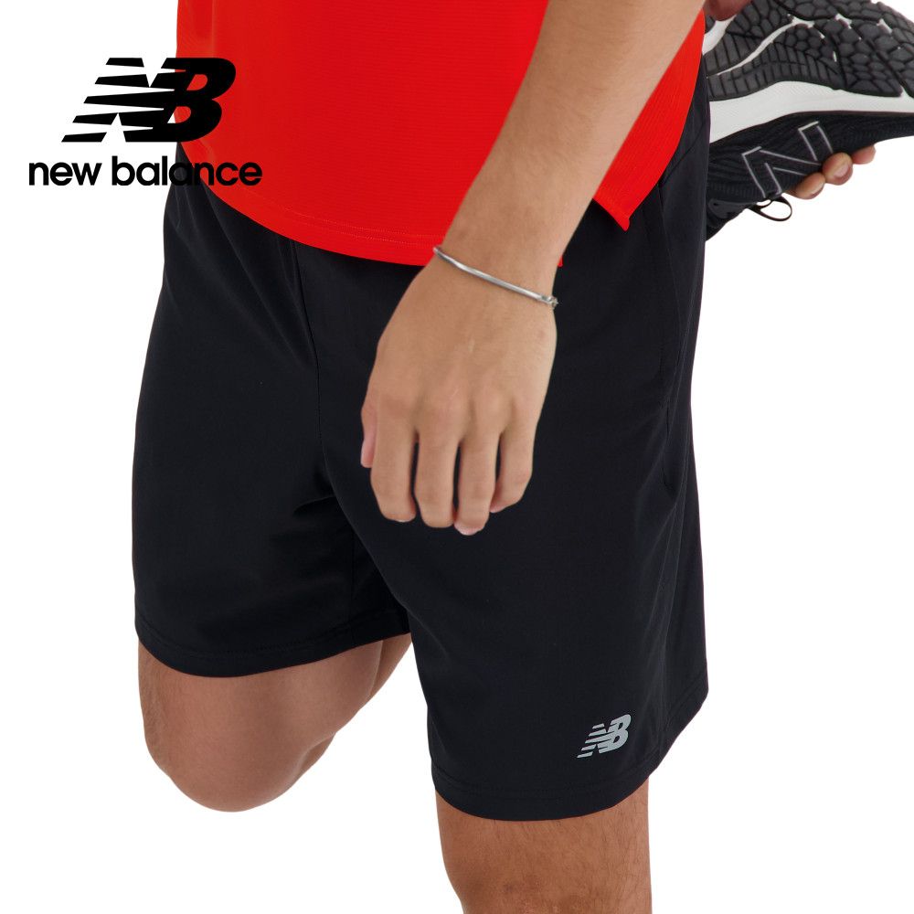 NEW BALANCE 7吋吸濕排汗慢跑短褲_男性_黑色_MS41232BK