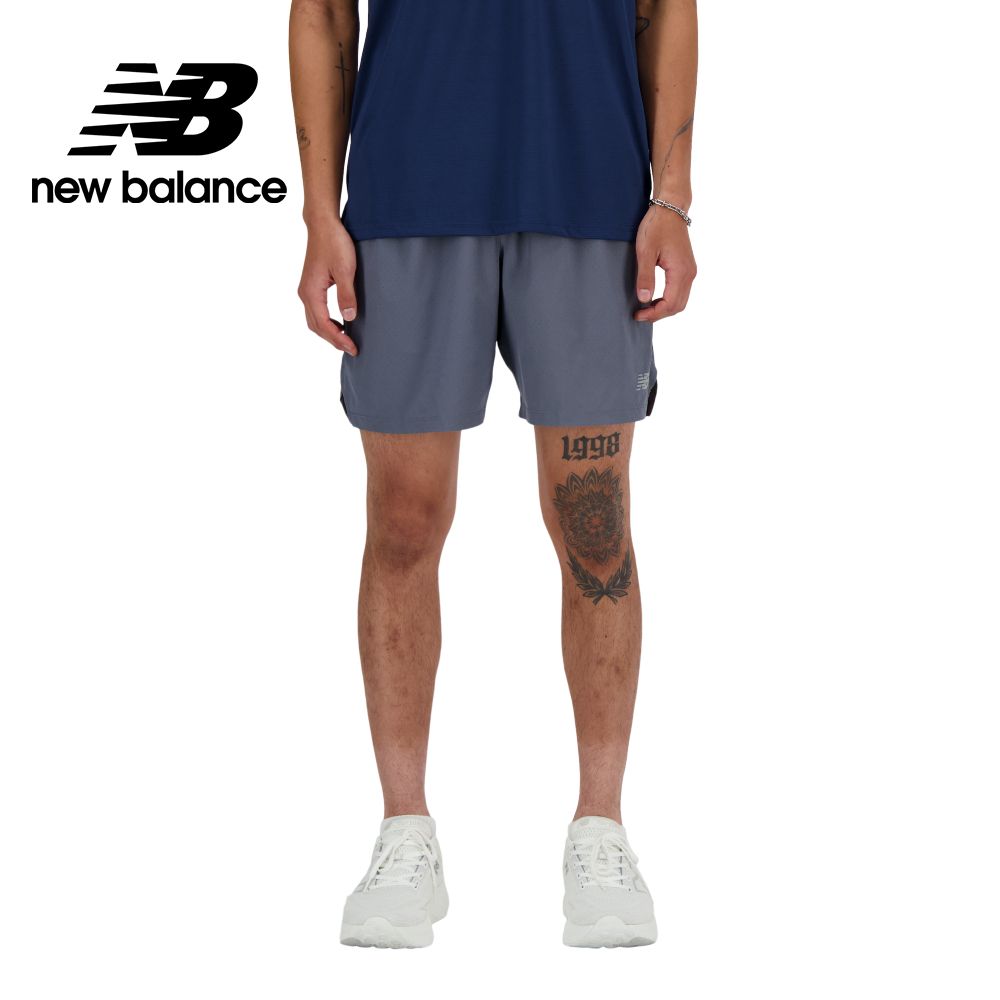 NEW BALANCE 7吋吸濕排汗RC短褲_男性_深灰色_MS41283GT