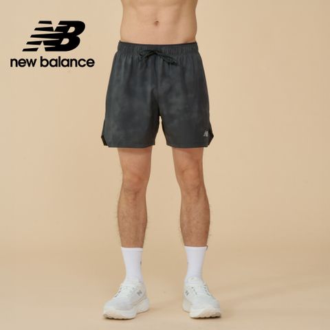 NEW BALANCE 【New Balance】吸濕排汗反光跑褲短褲_男性_灰黑色_MS43279BM