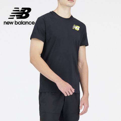 NEW BALANCE [N]Dry吸濕排汗短袖上衣_男性-黑色_黑色_AMT11071BH