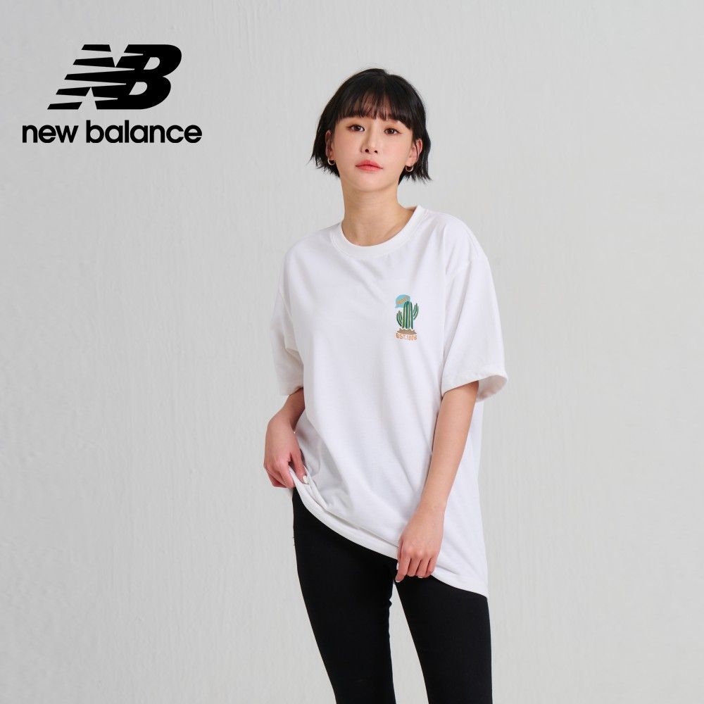 NEW BALANCE []SDS可愛仙人掌厚磅短袖上衣_男性_白色_AMT33356WT