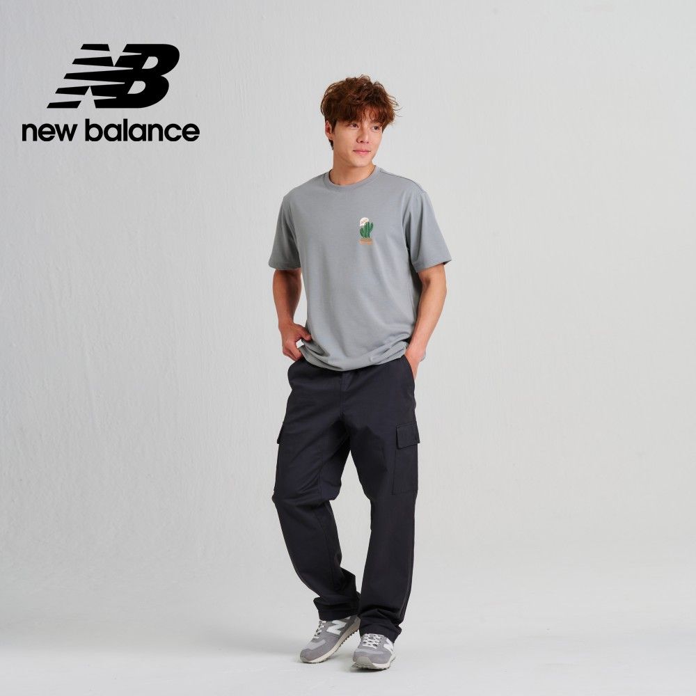 NEW BALANCE []SDS可愛仙人掌厚磅短袖上衣_男性_灰色_AMT33356YST