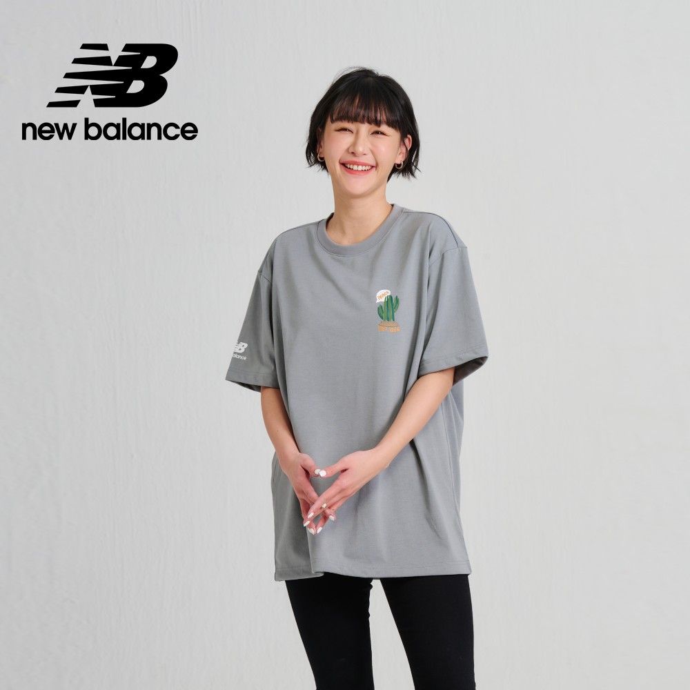 NEW BALANCE []SDS可愛仙人掌厚磅短袖上衣_男性_灰色_AMT33356YST