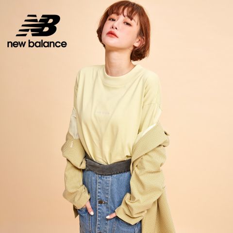 NEW BALANCE []圓領刺繡LOGO短袖上衣_男性_薑黃色_AMT33560MRO