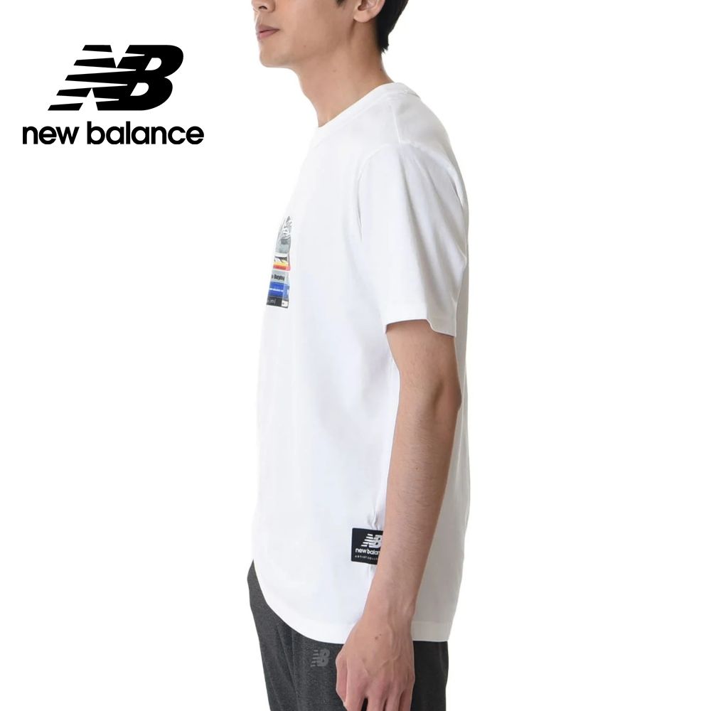  [New Balance]親膚插畫造型短袖上衣_男性_白色_MT33562WT