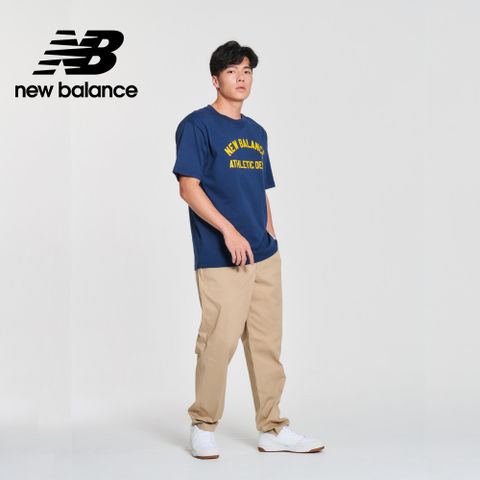 NEW BALANCE 撞色標語短袖上衣_男性_深藍色_MT41514NNY