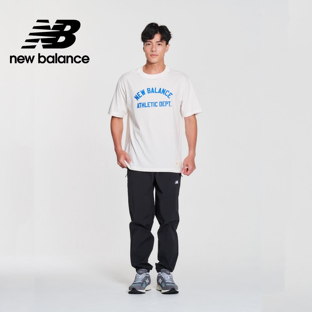 NEW BALANCE 撞色標語短袖上衣_男性_白色_MT41514SST