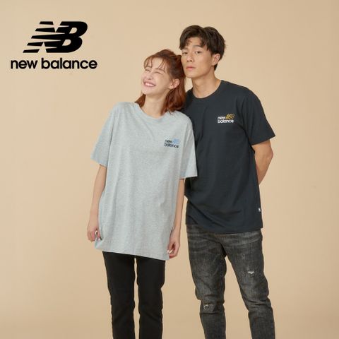 NEW BALANCE 圓領短袖上衣_男性_灰色_MT43901AG