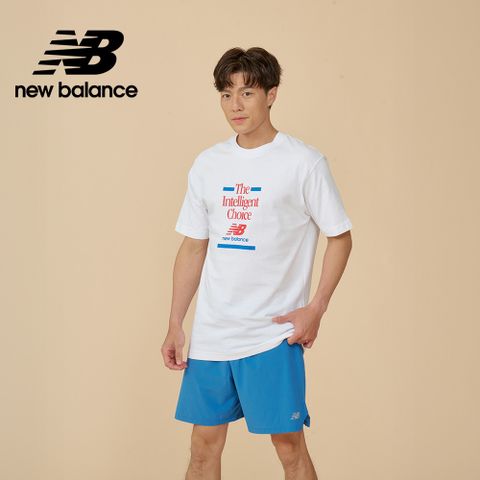 NEW BALANCE 標語短袖上衣_男性_白色_MT43552WT