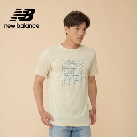 NEW BALANCE 短袖上衣_男性_杏黃色_MT43074PAM