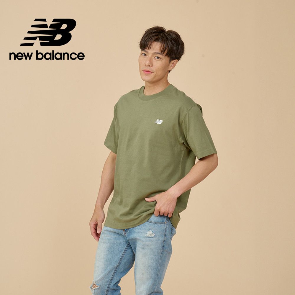 NEW BALANCE 圓領短袖上衣_男性_軍綠色_MT41509DEK