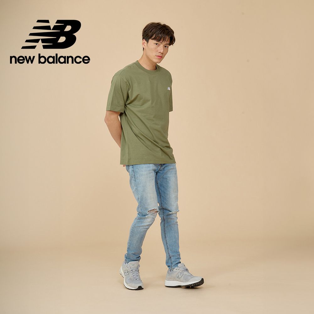 NEW BALANCE 圓領短袖上衣_男性_軍綠色_MT41509DEK