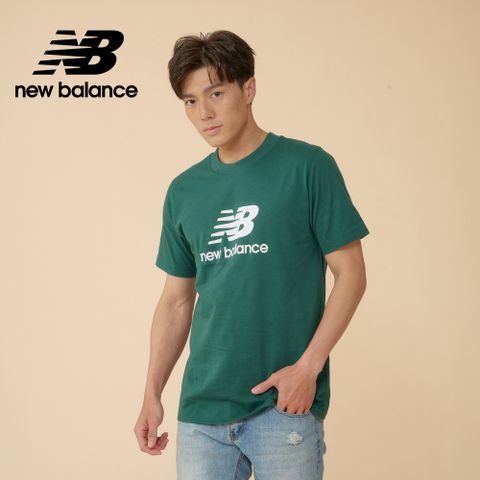 NEW BALANCE NB LOGO短袖上衣_男性_森林綠_MT41502NWG