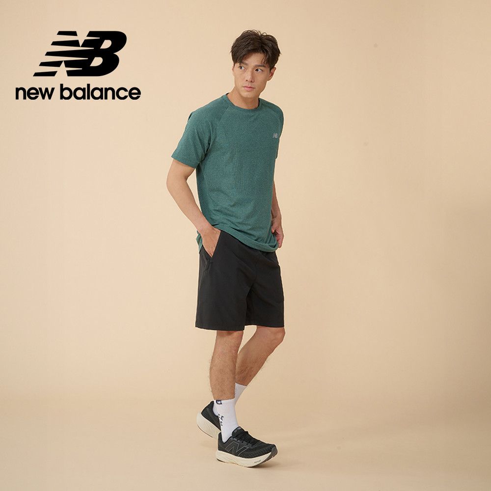 NEW BALANCE 吸濕排汗短袖上衣_男性_綠色_MT41080NUS