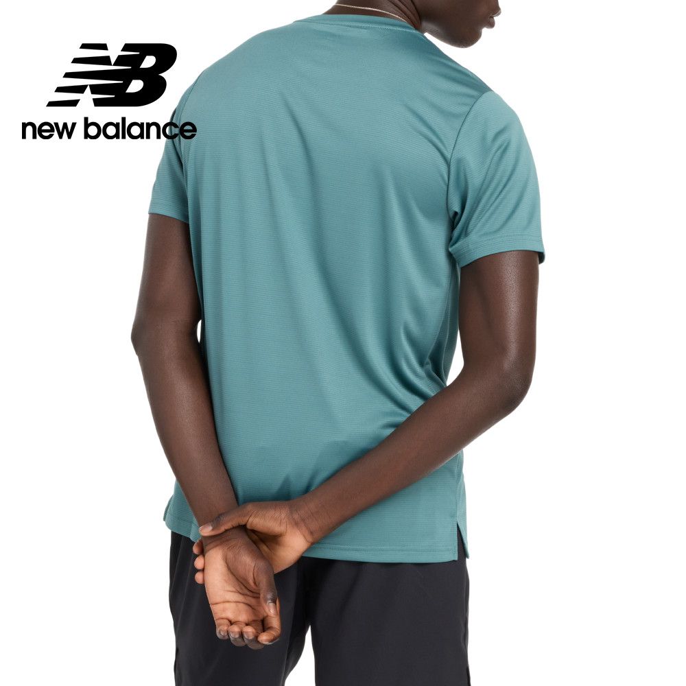 NEW BALANCE 吸濕排汗短袖上衣_男性_綠色_MT41222NUS