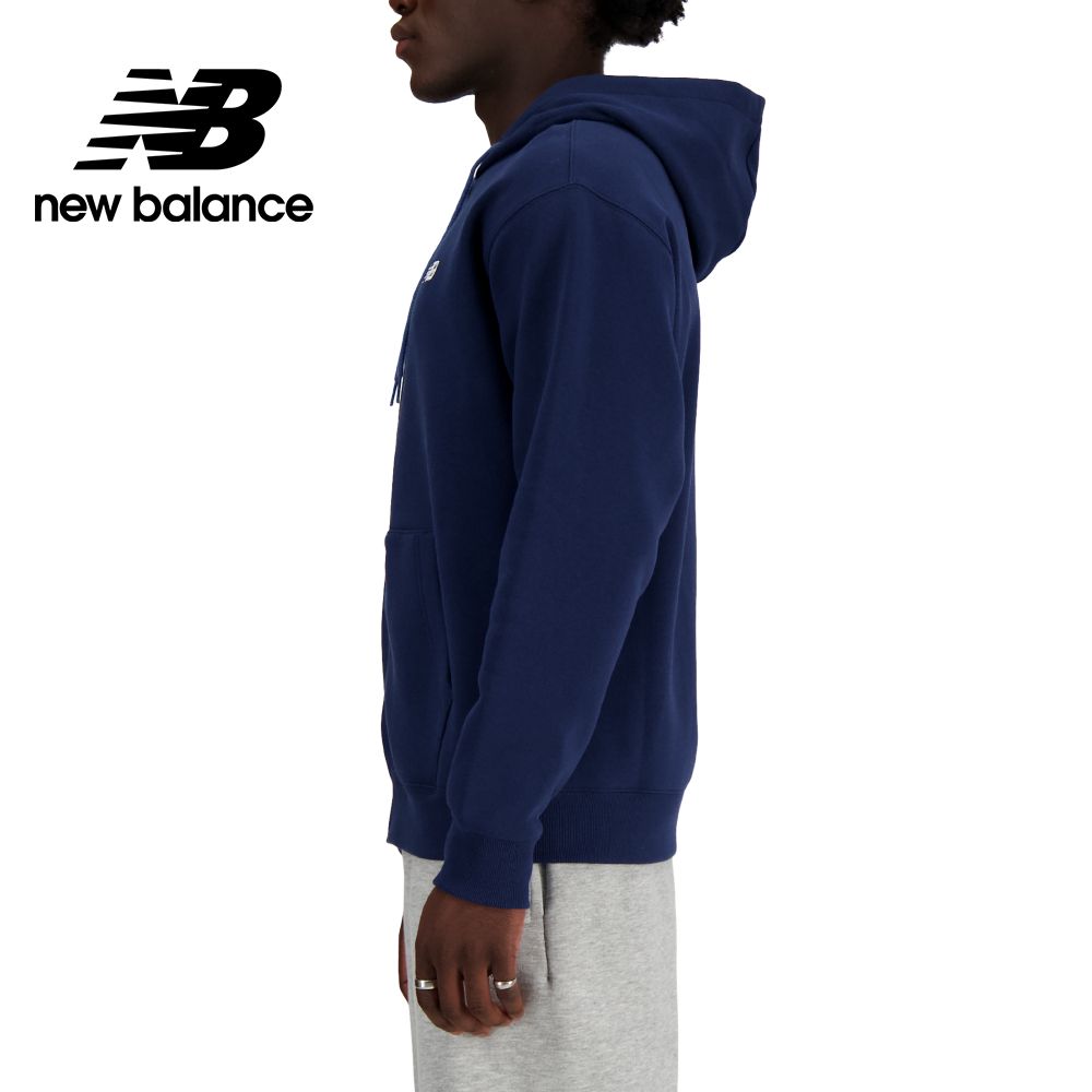 New Balance 拉鍊連帽長袖外套_男性_藍色_MJ41501NNY