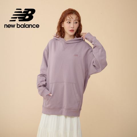 NEW BALANCE [New Balance]小LOGO連帽長袖上衣_男性_藕紫色_MT41534ICW