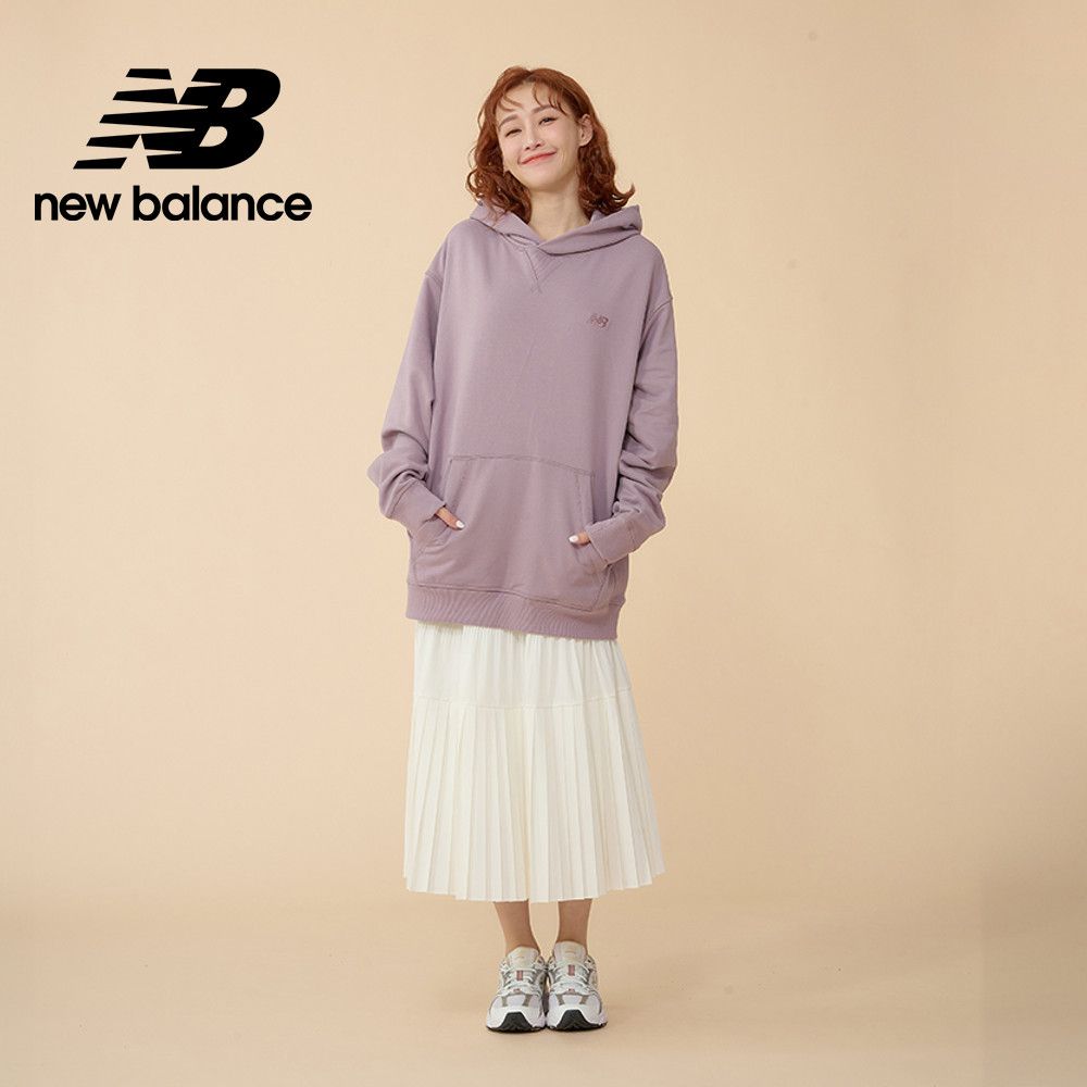 NEW BALANCE [New Balance]小LOGO連帽長袖上衣_男性_藕紫色_MT41534ICW