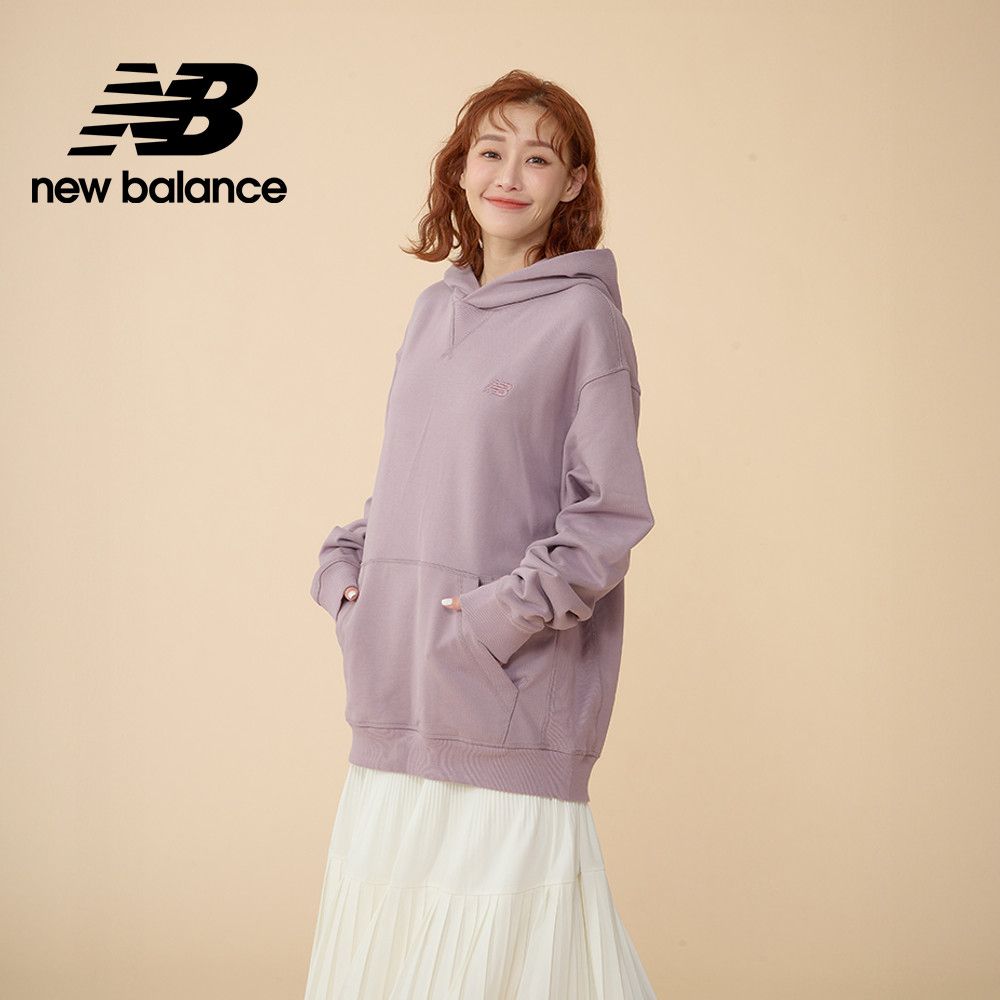 NEW BALANCE [New Balance]小LOGO連帽長袖上衣_男性_藕紫色_MT41534ICW