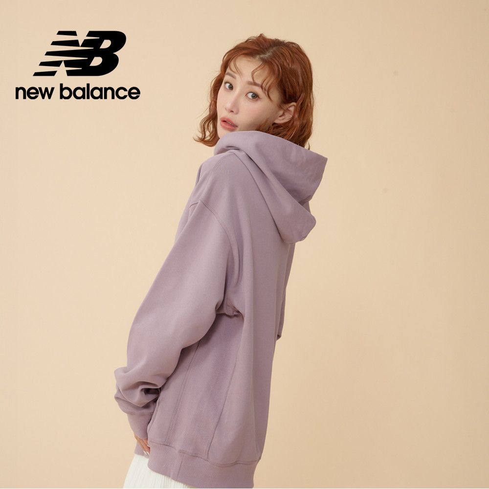 NEW BALANCE [New Balance]小LOGO連帽長袖上衣_男性_藕紫色_MT41534ICW