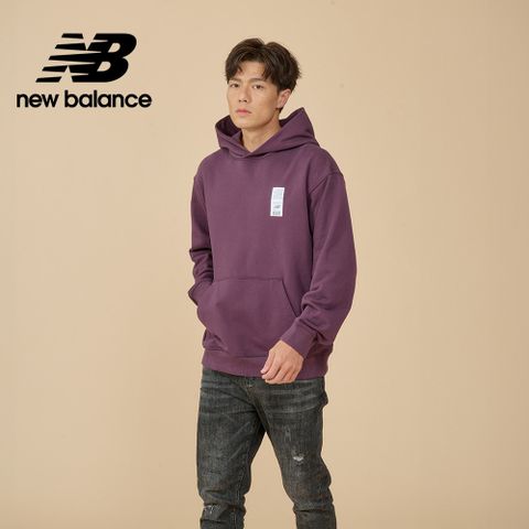 NEW BALANCE [New Balance]圖案連帽長袖上衣_男性_紫色_MT43555PLN