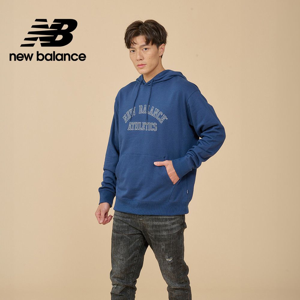 NEW BALANCE [New Balance]刷毛連帽長袖上衣_男性_藍色_MT43509NNY