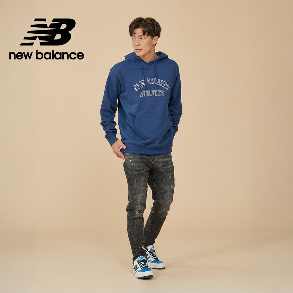 NEW BALANCE [New Balance]刷毛連帽長袖上衣_男性_藍色_MT43509NNY