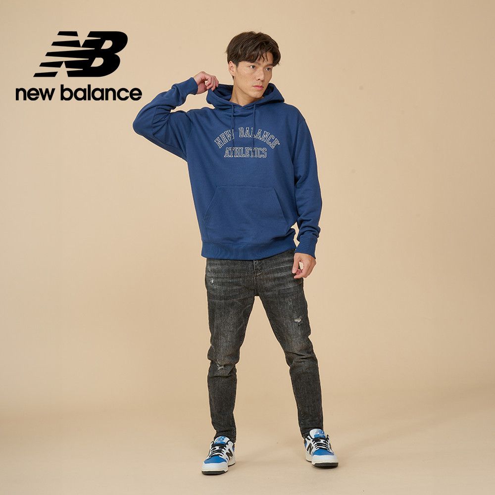 NEW BALANCE [New Balance]刷毛連帽長袖上衣_男性_藍色_MT43509NNY