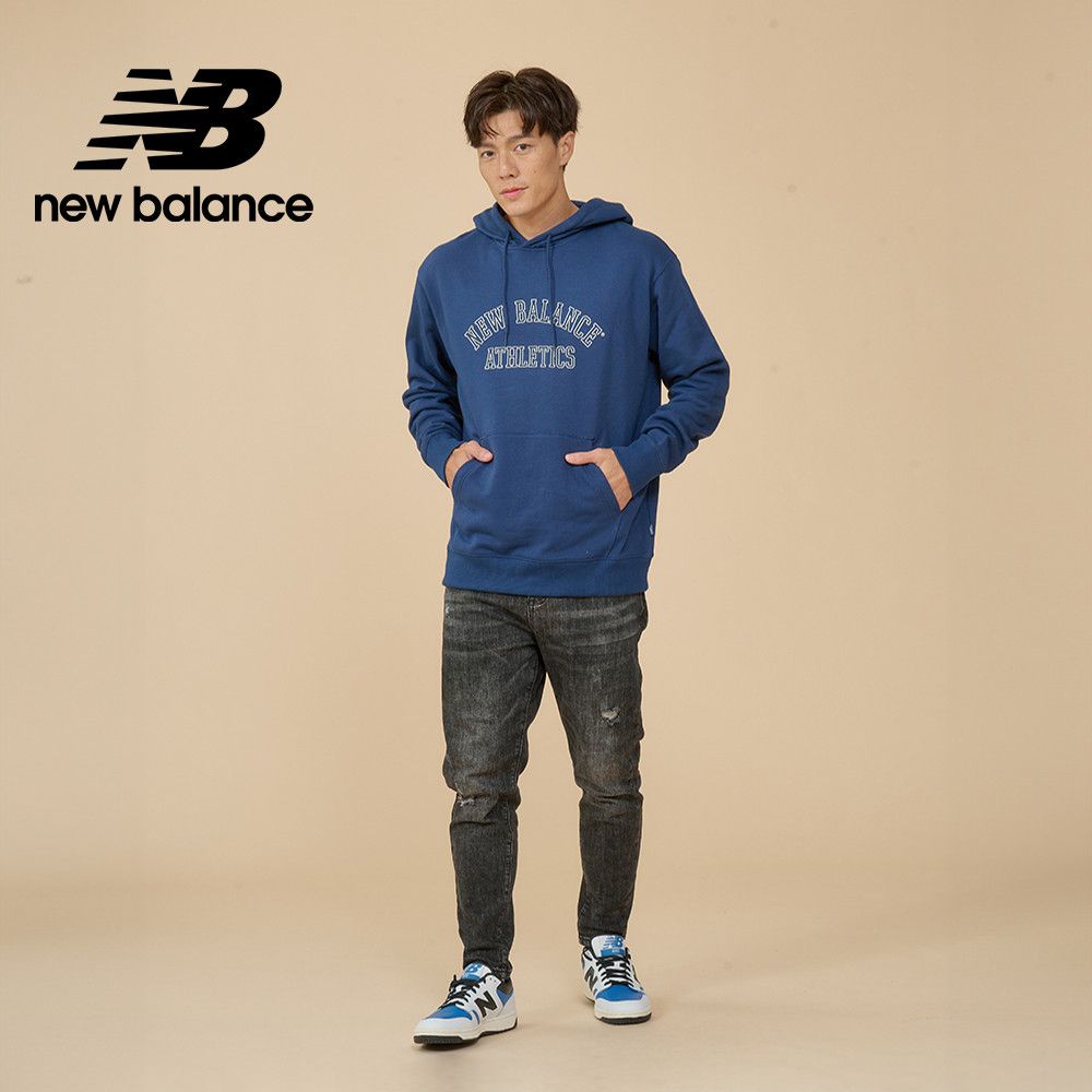 NEW BALANCE [New Balance]刷毛連帽長袖上衣_男性_藍色_MT43509NNY