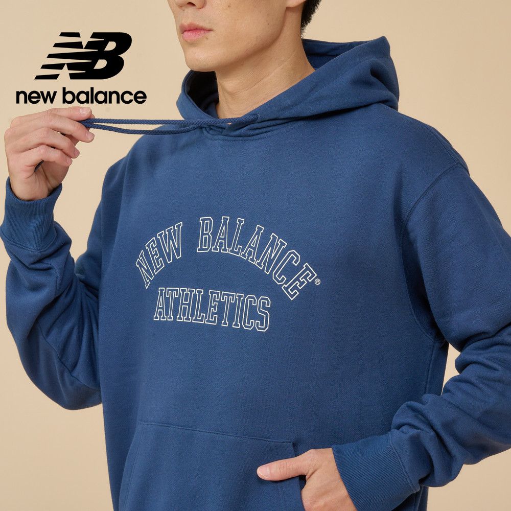 NEW BALANCE [New Balance]刷毛連帽長袖上衣_男性_藍色_MT43509NNY