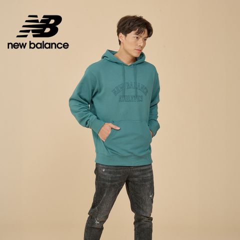 [New Balance]刷毛連帽長袖上衣_男性_綠色_MT43509NUS