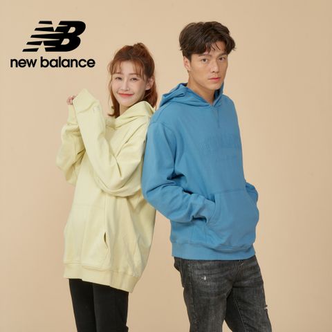[New Balance]挺版厚磅連帽長袖上衣_男性_藍色_MT43500HEB
