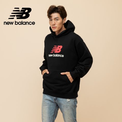 [New Balance]NB連帽長袖上衣_男性_黑色_MT51512BK