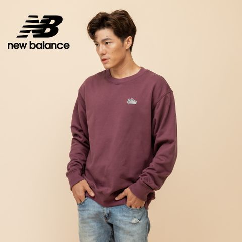 [New Balance]NB鞋574刺繡長袖上衣_男性_紫紅色_MT51963FDP