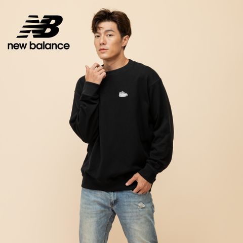 [New Balance]NB鞋550刺繡長袖上衣_男性_黑色_MT51965BK