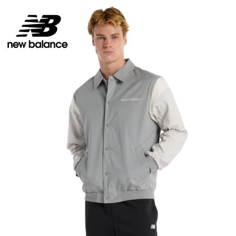 New Balance 紐巴倫 [New Balance]學院風撞色外套_男性_灰色_MO51507YST