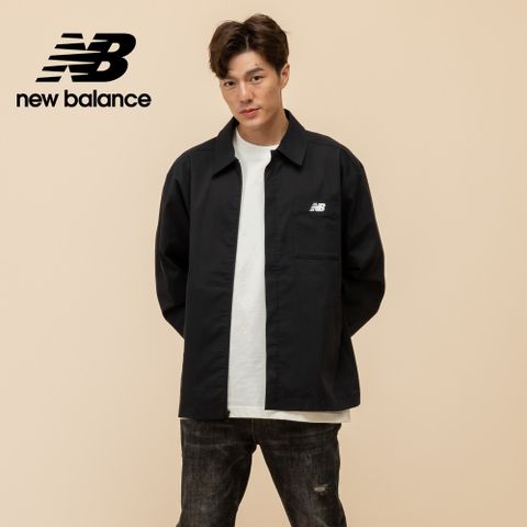 [New Balance]挺版防潑水長袖外套_男性_黑色_MO51510BK