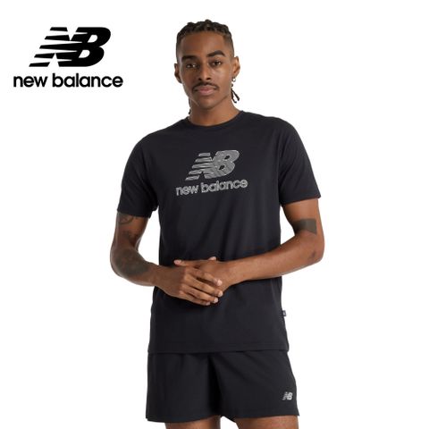 [New Balance]吸濕排汗短袖上衣_男性_黑色_MT51003BK