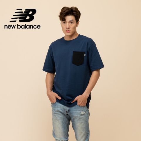 New Balance 紐巴倫 [New Balance]口袋短袖上衣_男性_深藍色_MT51501NNY