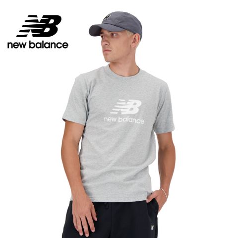 [New Balance]LOGO短袖上衣_男性_灰色_MT41502AG