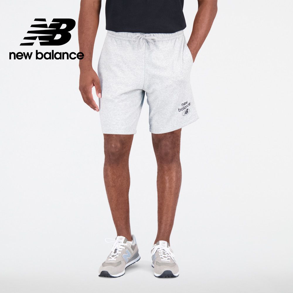 NEW BALANCE []腰鬆緊抽繩短褲_男性_淺灰色_AMS31520AG