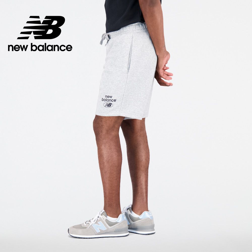 NEW BALANCE []腰鬆緊抽繩短褲_男性_淺灰色_AMS31520AG